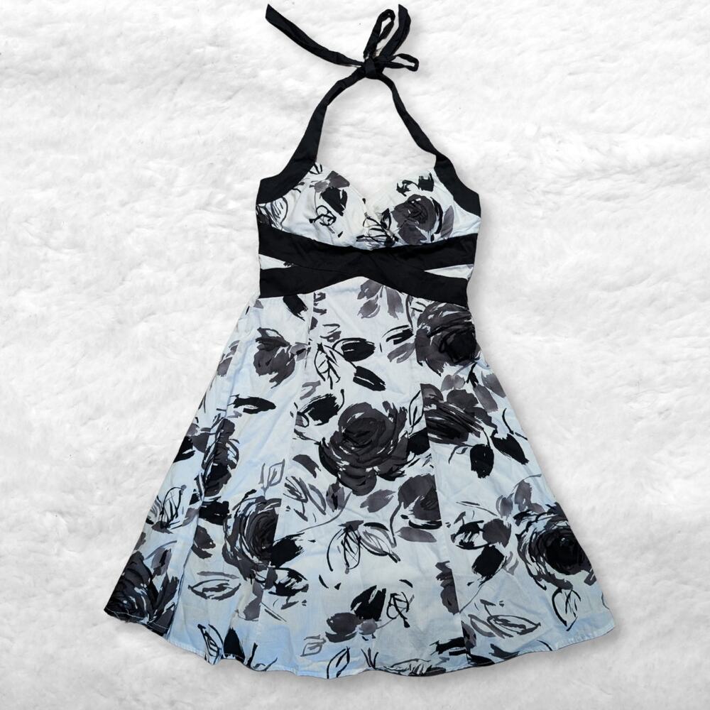 vintage y2k ruby rox floral halter dress